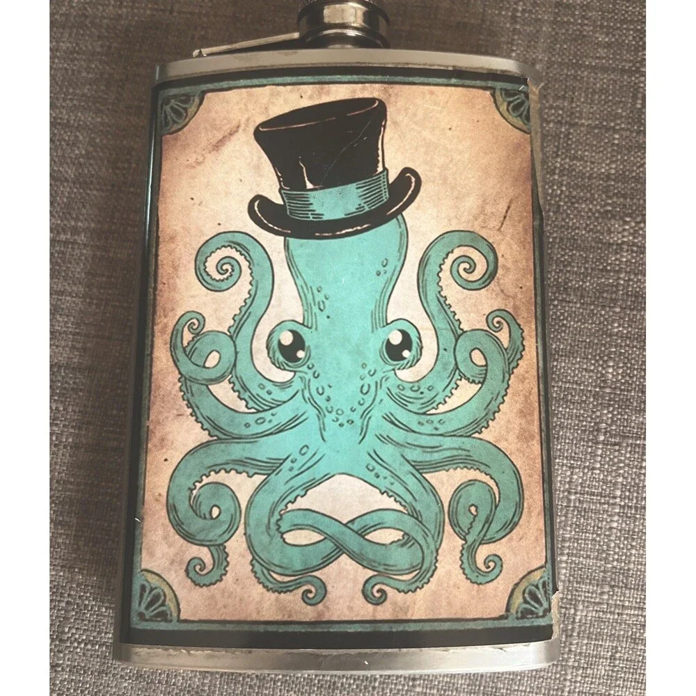 Trixie & Milo Octapus 8oz Stainless Steel Flask